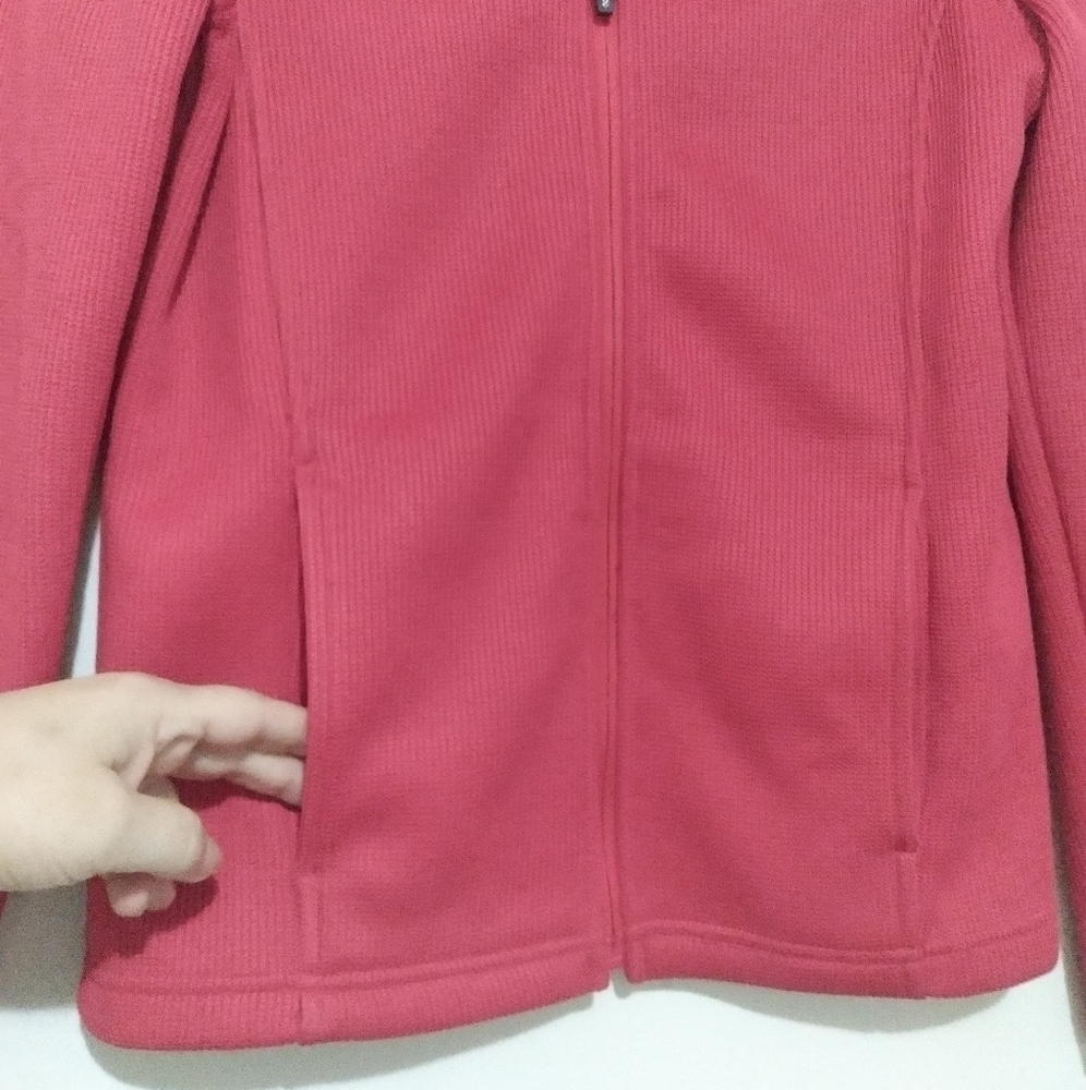 Izod Red Zip Up Fleece Jacket with Pockets - Picture 6 of 9